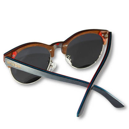 Wholesale Recycled Skatedeck 1/2 Wood, Handrail Sunglasses (2 Models)