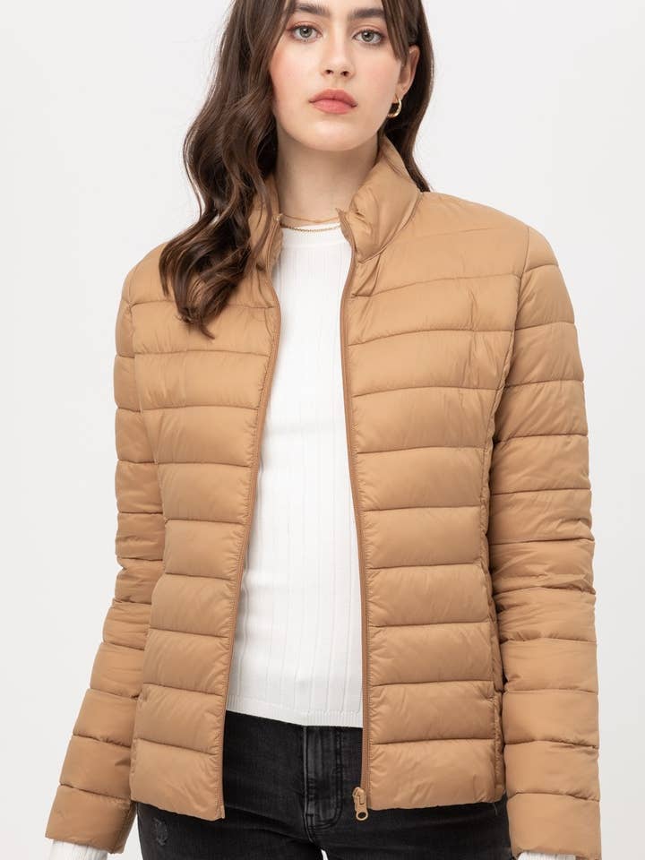 Wholesale ,.._ SI-17503 Ultra Lightweight Padded Thermal Zip Up Jacket