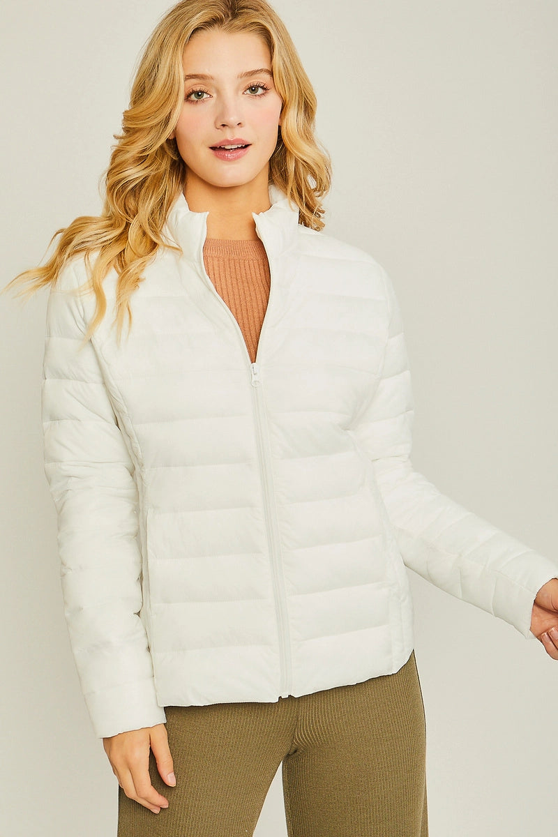 Ultra Lightweight Pacable Padded Thermal Zip Up Jacket