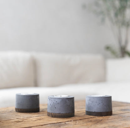 FLIKRFIRE® - Concrete & Ash Tealight Candle Set