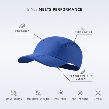 Blank Perforated Foldable Lightweight Running Cap Wholesale UPF 50+ 5067