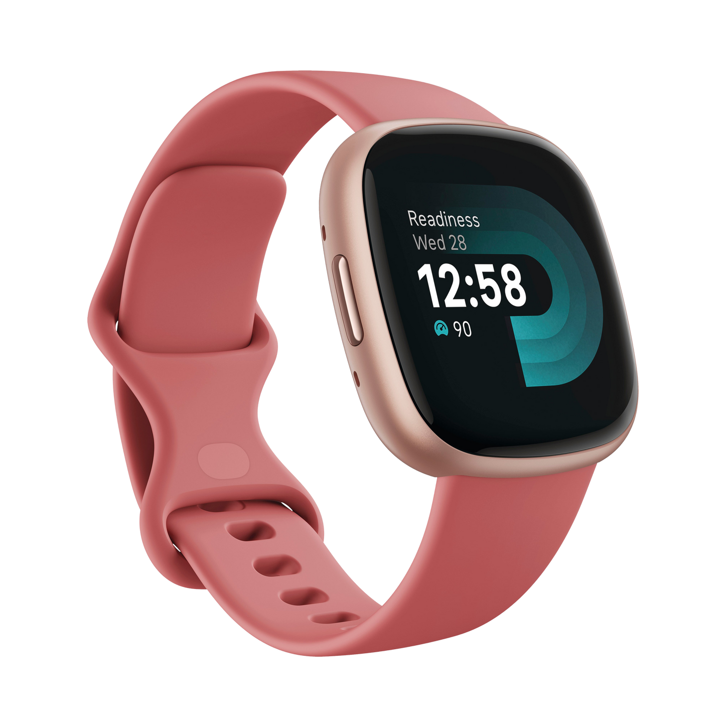 Fitbit Versa 4 Smartwatch - Waterfall Blue/Platinum Aluminum