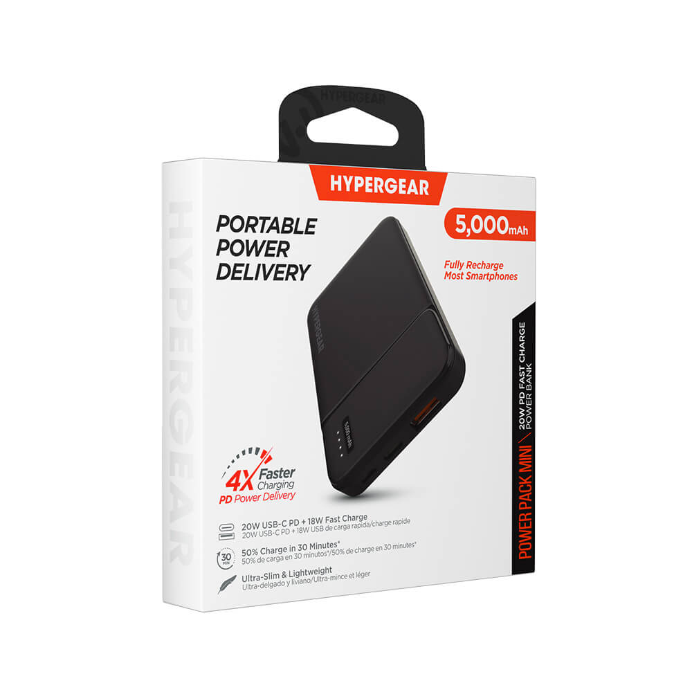 HYPERGEAR - PowerPack Mini 20W PD Power Bank 5K - 5000mAh