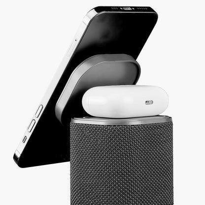 IHOME - Dual Wireless Charging Stand with Bluetooth Speaker