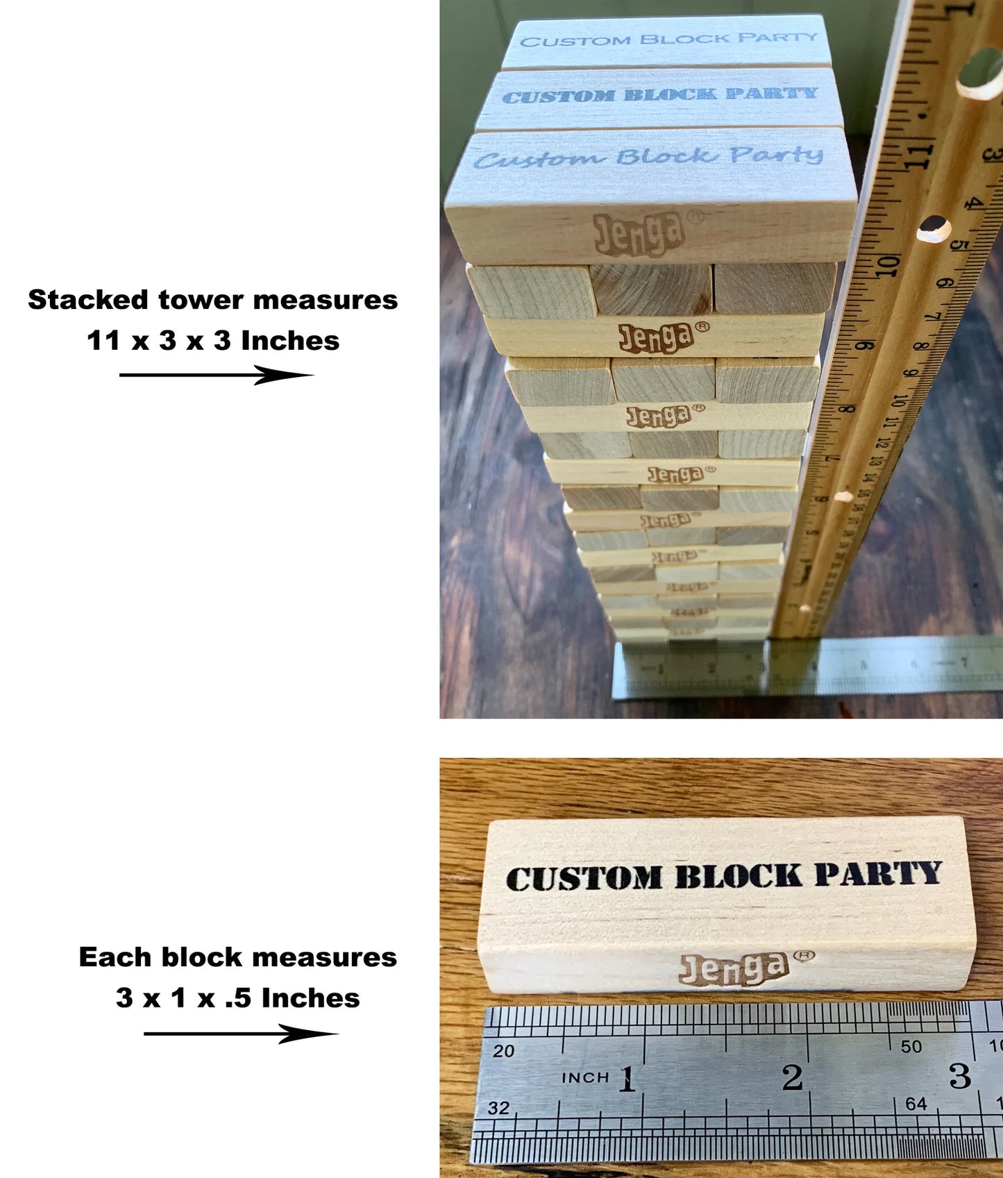 Custom Wood Jenga Game