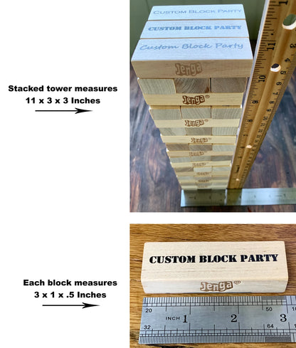 Custom Wood Jenga Game