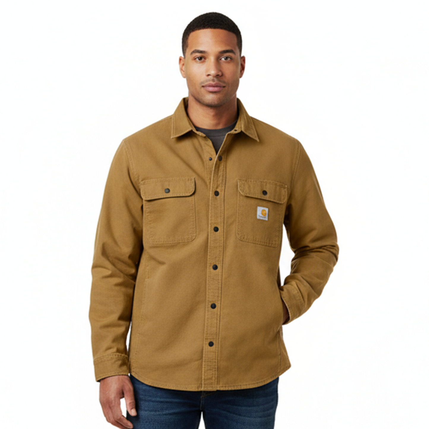 Carhartt® - Rugged Flex Relaxed Fit Canvas Fleece-Lined Shirt Jacket