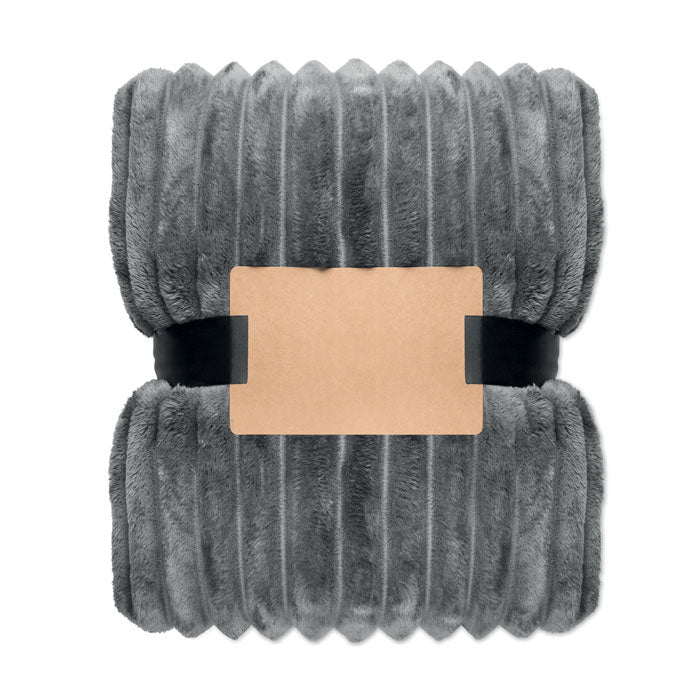 NIEVE - RPET fleece striped blanket
