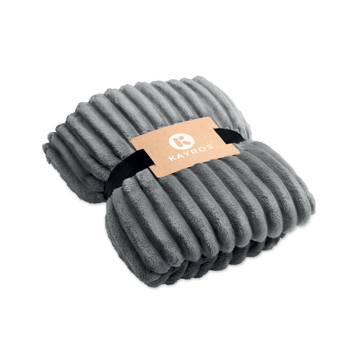 NIEVE - RPET fleece striped blanket