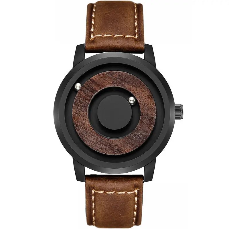 HANDLESS - Minimalist Magnetic Bearing Wood Watch