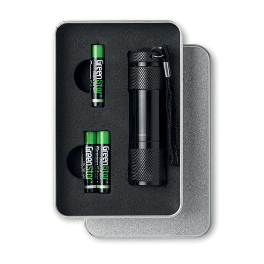 LED PLUS - LED torch in tin box