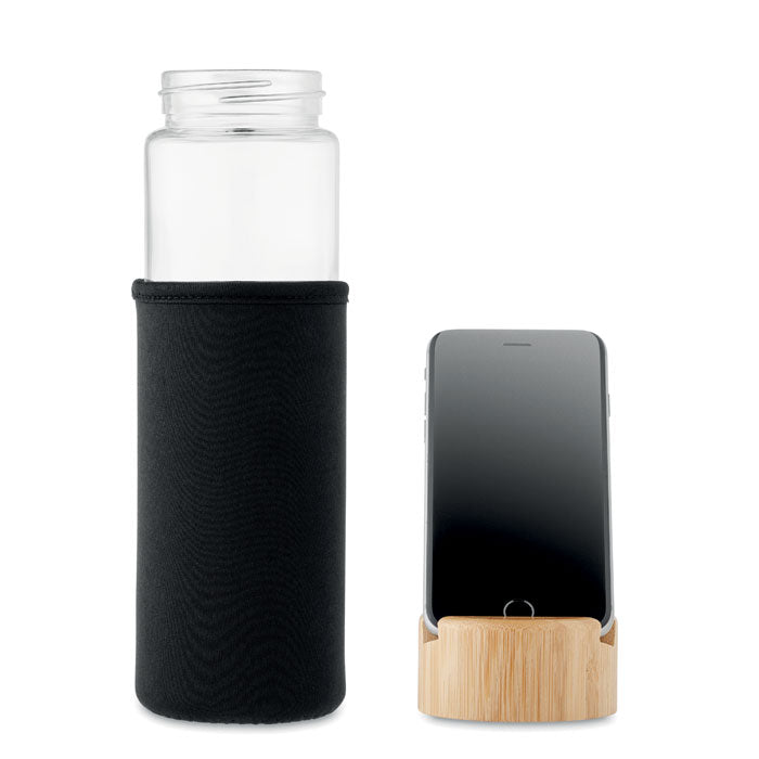 TINAROO - Glass bottle bamboo lid 600ml