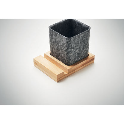 OROSTAN - RPET felt pen pot phone stand