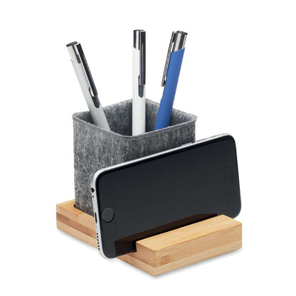 OROSTAN - RPET felt pen pot phone stand