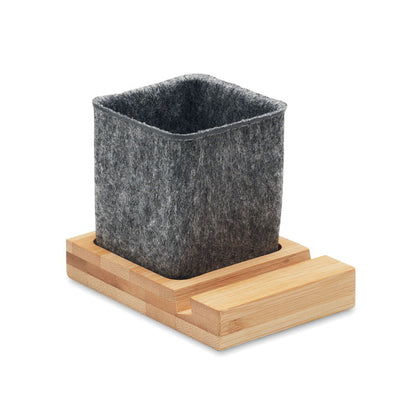 OROSTAN - RPET felt pen pot phone stand