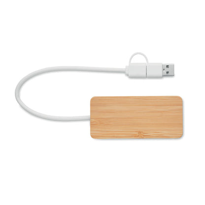 HUBBAM - Bamboo USB 3 ports hub