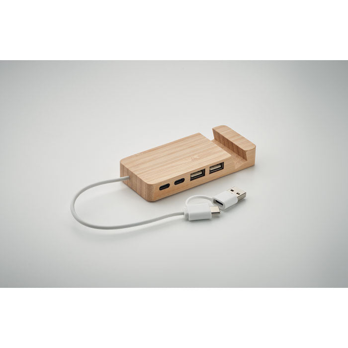 HUBSTAND - Bamboo USB 4 ports hub