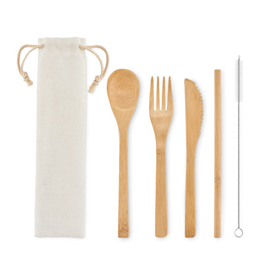 SETSTRAW - Bamboo cutlery with straw