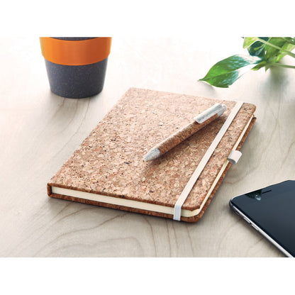 SUBER SET - A5 cork notebook with pen