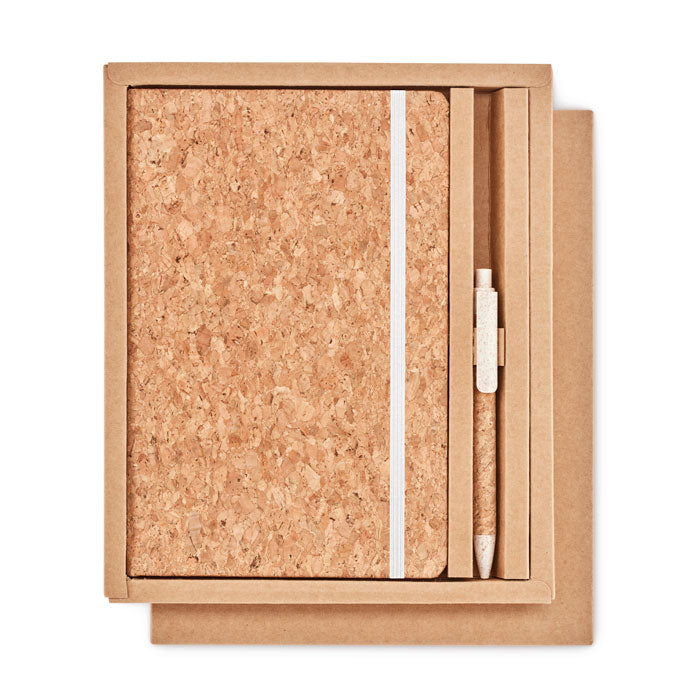 SUBER SET - A5 cork notebook with pen