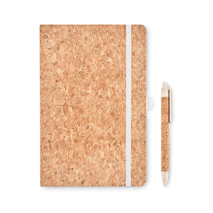 SUBER SET - A5 cork notebook with pen