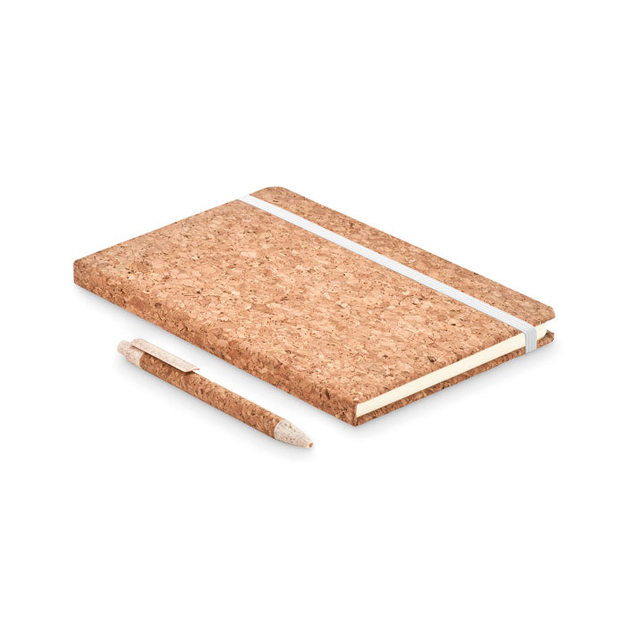 SUBER SET - A5 cork notebook with pen