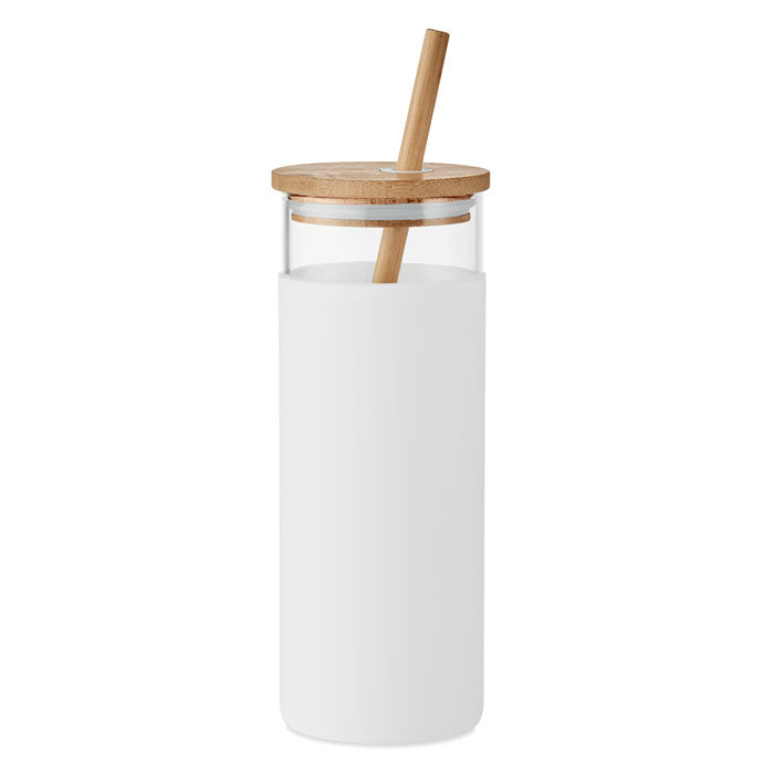 STRASS - Glass tumbler 450ml bamboo lid