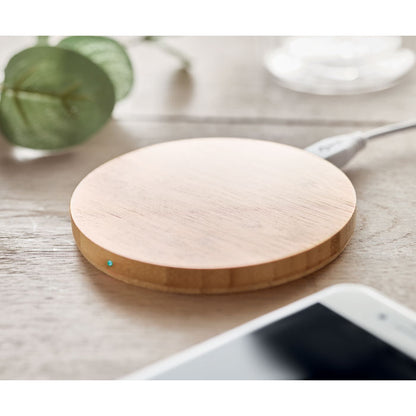 RUNDO + - Wireless charger bamboo 10W