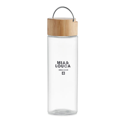 AMELAND - Glass bottle 500ml bamboo lid