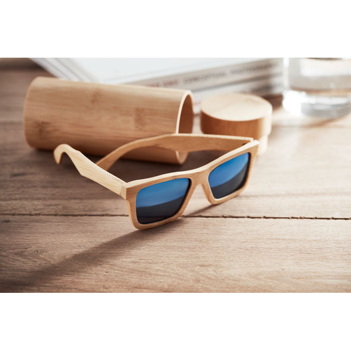 WANAKA - Sunglasses and case in bamboo