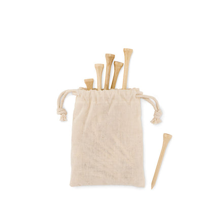 BIRDIE - 20 bamboo golf tees set