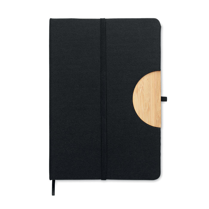 BLAMA - A5 RPET notebook 80 lined with phone stand