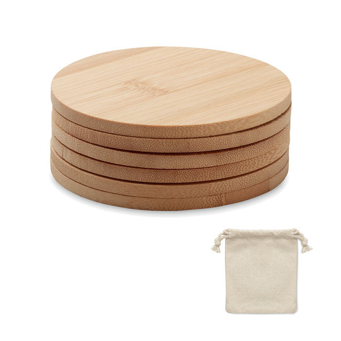 BAYIN SET - Set of 6 bamboo coasters