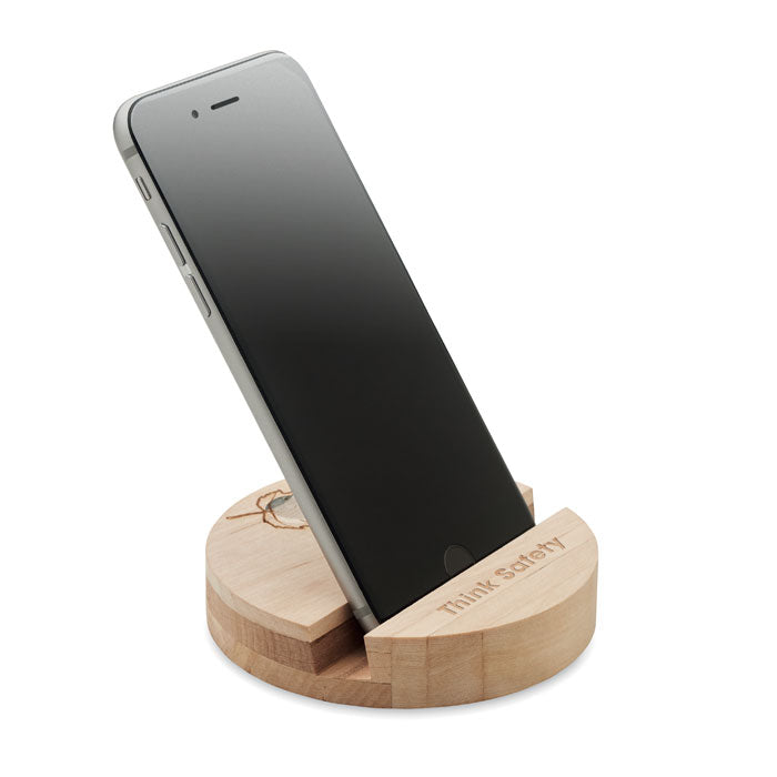 GROW ROUND STAND - Birch Wood phone stand