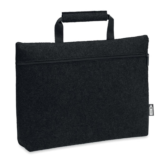 TAPLA - RPET felt zippered laptop bag