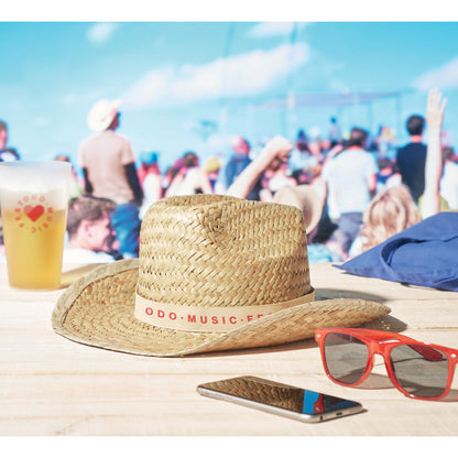 TEXAS - Natural straw cowboy hat