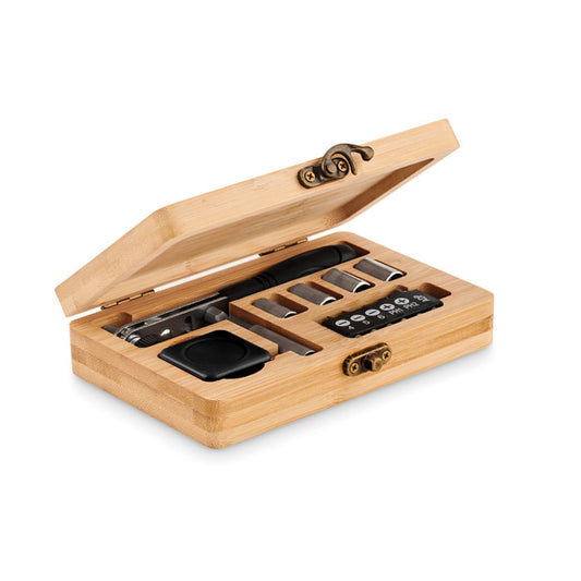 FUROBAM - 13 piece tool set, bamboo case