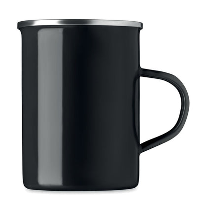 SILVER - Metal mug with enamel layer