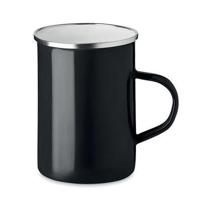 SILVER - Metal mug with enamel layer