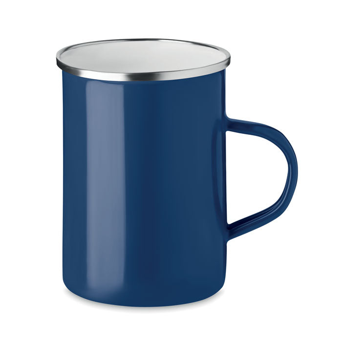 SILVER - Metal mug with enamel layer