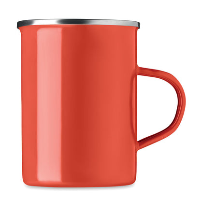 SILVER - Metal mug with enamel layer