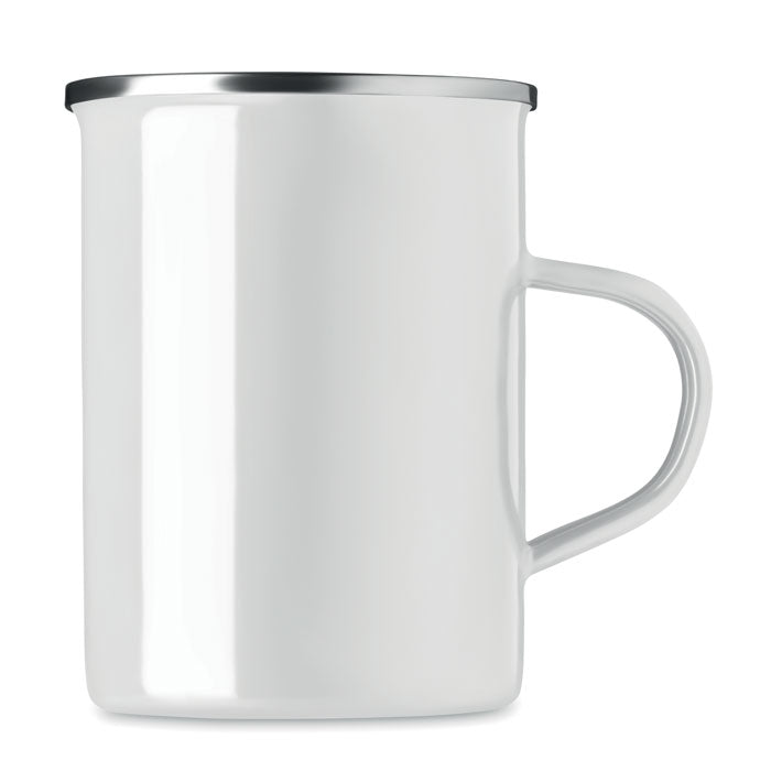 SILVER - Metal mug with enamel layer