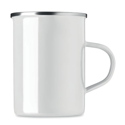 SILVER - Metal mug with enamel layer