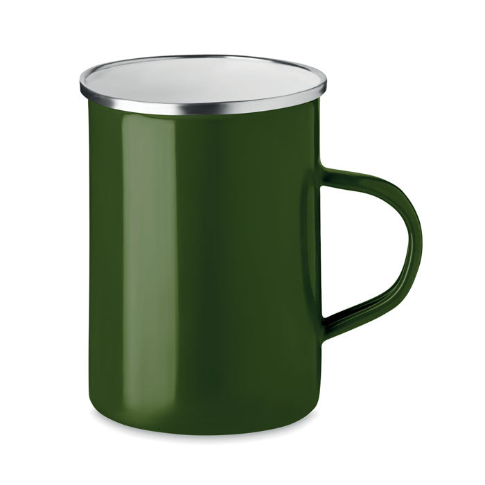 SILVER - Metal mug with enamel layer