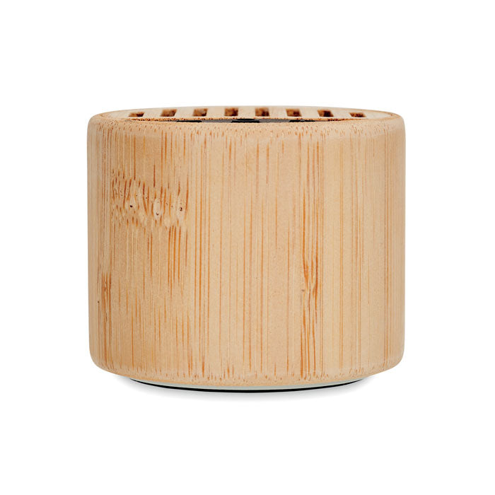 ROUND LUX - Round bamboo wireless speaker