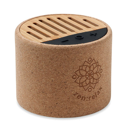 ROUND + - Round cork wireless speaker