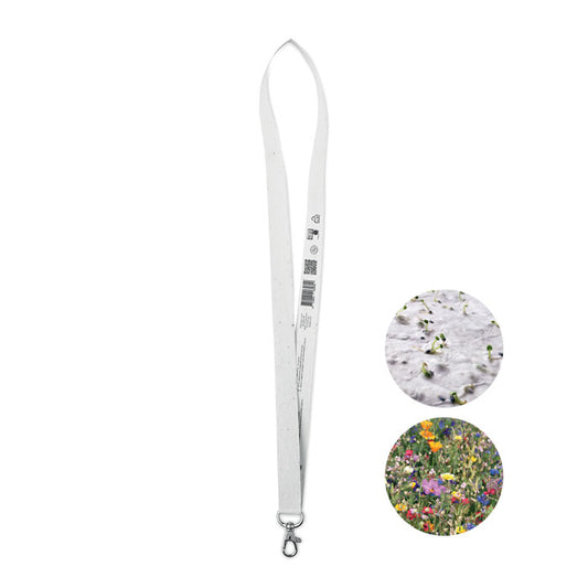 LANSEE - Wildflower seed paper lanyard w/hook