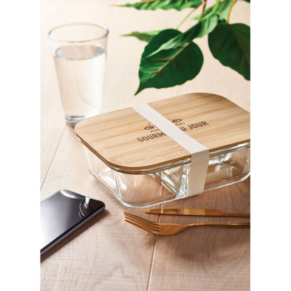 TUNDRA 3 - Glass lunch box with bamboo lid