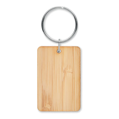 ANGLEBOO - Rectangular bamboo key ring