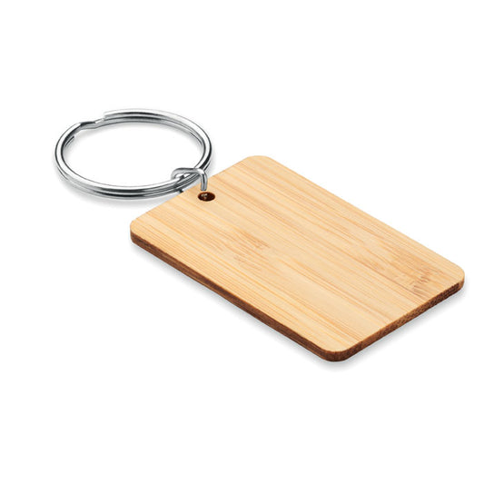 ANGLEBOO - Rectangular bamboo key ring
